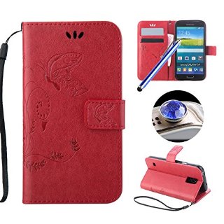 Recensioni dei clienti per Etsue per Samsung Galaxy S5 del fiore di farfalla di cuoio della copertura della cassa del raccoglitore Custodia in pelle chiusura magnetica Premium modello Caso Lanyard / Strap della copertura di vibrazione con slot per schede di funzione del basamento per le spine della polvere Samsung Galaxy S5 + 1x Glitter + 1x blu Stylus Red | tripparia.it