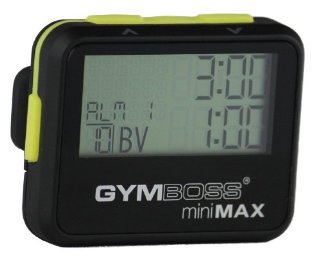 Gymboss Minimax - Timer a intervalli con cronometro, rivestimento morbido, colore nero/giallo