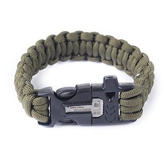 Recensioni dei clienti per La sopravvivenza del braccialetto di Paracord w / Kit Flint avviamento di fuoco raschietto Whistle Gear | tripparia.it