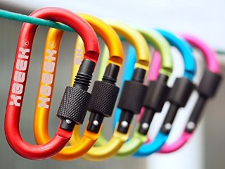 Recensioni dei clienti per Xgeek 6 PCS 6 colori D-ring gancio lega di alluminio moschettone di arrampicata della clip chiave per caccia pesca | tripparia.it