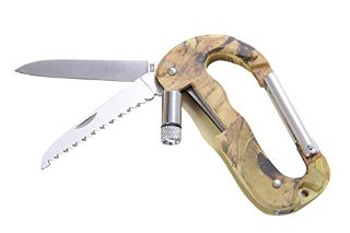 Recensioni dei clienti per Moschettone Huntington con coltello, sega e torcia elettrica, camuffamento, A08 (DE) | tripparia.it