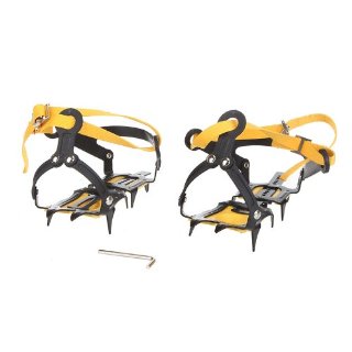 Andoer Cinghia Tipo Ramponi da ghiaccio Sci Cintura alta quota Escursioni Slip-resistant 10 Crampon camp