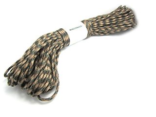 WINGONEER® 550 Paracord Mil Spec Type III 7 cavo per paracadute verde scuro camo 100 piedi