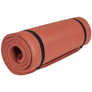 Gorilla Sports - Tappetino da yoga, misura XL: 190 x 100 x 1,5 cm, colore: rosso