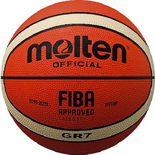 Molten Palla da basket da allenamento, nuovo design, colore: Crema/Arancione