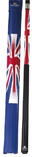 Powerglide Union Jack - Stecca da biliardo internazionale, 145 cm, colore: Rosso/Bianco/Blu