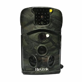 【SET Speciale】Bestok 12MP 120 Gradi Visione Notturna ad Infrarossi Impermeabile Digitale Wildlife Caccia Trial Fotografiche da Caccia Con Scheda SD 8GB (8210A-Verde Camouflage)