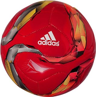 Commenti per adidas, pallone da calcio del FC Bayern München, parte superiore: rosso/bianco/oro solare/arancione solare; parte inferiore: rosso solare/nero, 1, A95571