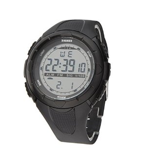 SKMEI 5ATM Impermeabile Moda Uomo LCD Digital cronometro cronografo Data dell'allarme casual sport orologio da polso