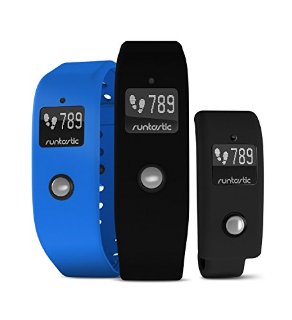 Runtastic Orbit Bracciale per Attività/Fitness/Sonno, 2 Cinturini Intercambiabili, Nero e Blu e 1 Clip, Nero