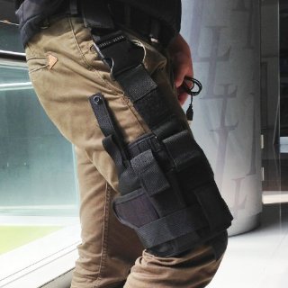 Lixada all'aperto caccia tattico mollettiera Coscia Gamba pistola Fondina Pouch wrap-around per militari, forze dell'ordine, i cacciatori, casa