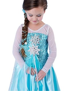 MissFox Halloween Ragazze Vestito Abbigliamento Di Frozen 130CM Come Immagine