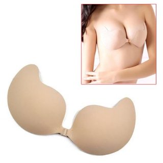 Gleader adesivo del silicone bastone su Push Up Gel Backless senza bretelle invisibile Bra - S (Bra)