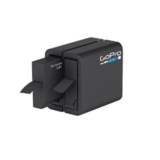 GoPro Caricabatteria per 2 Batterie HERO4, Nero