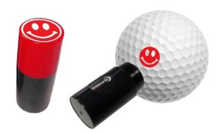 ASBRI GOLF BALL STAMPER. SMILEY RED.