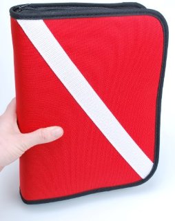 Scuba Diving Dive Log Folder Book Suitable for PADI Logs, Dive Flag