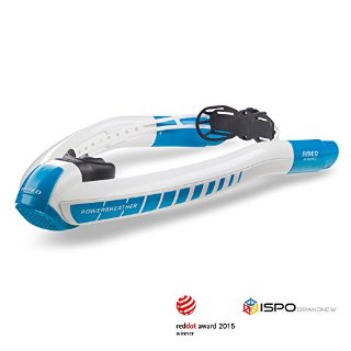 AMEO POWERBREATHER PB01 WAVE EDITION sempre aria fresca, senza pendolo respirazione attraverso la tecnologia brevettata della valvola (snorkeling, Maschera subacquea del nuotatore)