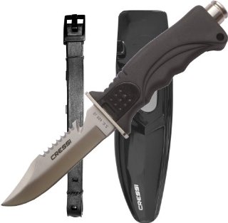 Cressi Skorpion Coltello Subacqueo, Nero