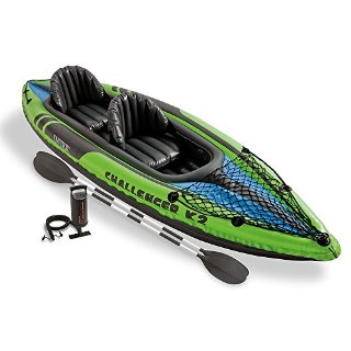 Intex Challenger K2 Kayak Gonfiabile per due Persone con Remi di Alluminio