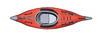 Advanced Elements AE1012-R AdvancedFrame Kayak Unisex, per Adulti, colore: Rosso