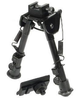 UTG, Piedistallo di supporto a 2 piedi ad altezza regolabile Zweibein Tactical Op Bipod-swatcombat Profile Adjustable Height, Nero (Schwarz)