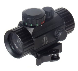 UTG, Mirino Red dot 4 Zoll Compact Ita RotGün Circle Dot Sight mit Integrierter Schnellverschluss Picatinny Montage, Nero (Schwarz)