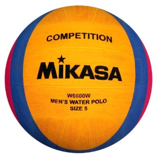 Mikasa 1211 - Pallone da pallanuoto W6600W, colore Giallo/Blu/Rosa