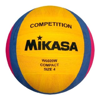 Mikasa, Pallone da pallanuoto W6609w, Giallo (gelb/blau/pink)