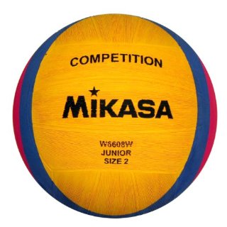 Mikasa, Pallone da pallanuoto W6608w, Giallo (gelb/blau/pink)