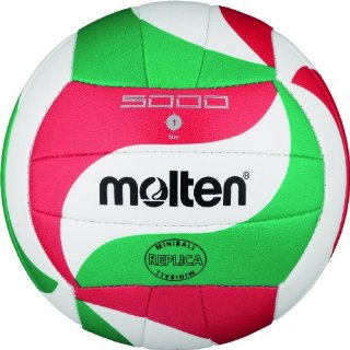 Molten V1M300 Mini palla da pallavolo, Ø 15 cm, colore: Bianco/Verde/Rosso