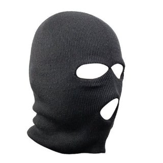 Passamontagna paintball pesca sci 3 buchi stile SAS Accessotech nero Balaclava