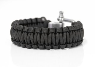 Paracord corda braccialetto braccialetto di sopravvivenza a tessere di cavo paracadute antistrappo Paracord Corde 550 cavo di colore nero (NOTA: QUESTO NON È PREVISTO PER SCALATA CORDA PARACORD ADATTO) NEW dal PRECORN marchio