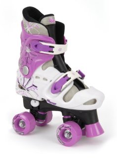 Osprey Quad Skate, Pattini a rotelle Bambina, Nero, bianco e viola, taglia 36-38