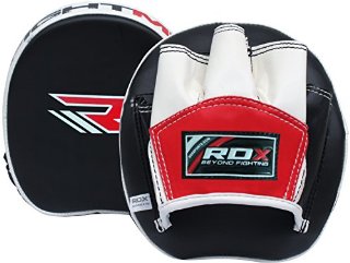 RDX Sintetico Pelle Scudo Sciopero Smarty Gancio Jab Coppia Pastiglie Boxe Thai Pao MMA Allenamento