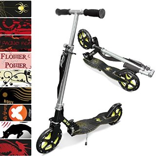 physionics Monopattino scooter due ruote regolabile per adulti e bambini modello a scelta (Spiderattack)+