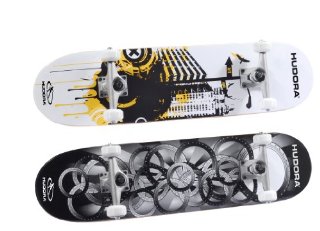 Hudora 12545 Freak 3.0 ABEC 5 Skateboard 100% Legno d'Acero Canadese, modelli assortiti