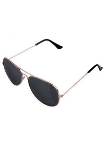 SODIAL (R) Aviatore Occhiali da sole 80s Moda Stile Retro' UV400 lente Unisex - Argento