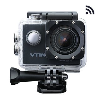 VicTsing Azione Videocamera Impermeabile WIFI 1080p 12M, Videocamera per Sport, 170 Gradi Ampio Angolo, 2.0 Inch di Schermo LCD, Full HD, Sott'acqua 30m, Waterproof Videocamera, con 2Batterie, Nero