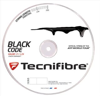 Tecnifibre 116652 - Corda per racchetta da tennis TF Black Code 1.24 mm, 200 m