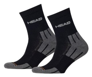 Head Short Crew 2P Calze Sportive, Nero, 43/46