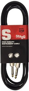 Stagg SGC3DL Cavo Pro-Serie Deluxe per Strumenti Musicali da Jack 6,3 mm a Jack 6,3 mm, 3m