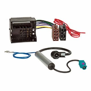 Baseline Connect - Cavo adattatore per autoradio Opel dal 2003, con connettore MOST/Quadlock su ISO (tensione + 4 altoparlanti) + alimentazione phantom Fakra ISO