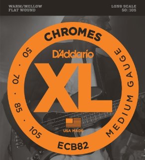 D'Addario ECB82 Set Corde Basso Chromes Flat Wound