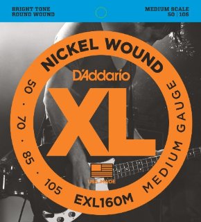 D'Addario EXL160M Set Corde Basso EXL