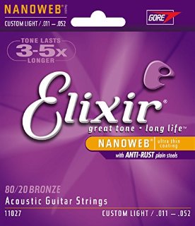 Elixir Nanoweb Acoustic 11027 custom light 11-52