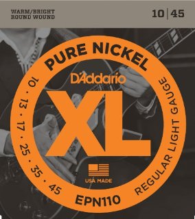 D'Addario EPN110 Set Corde Elettrica EPN Pure Nickel RND WND