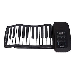 Amorus® Pianola eletronica 61 tasti flessibile MIDI disegnato per principianti e bambini (Spina EURO)