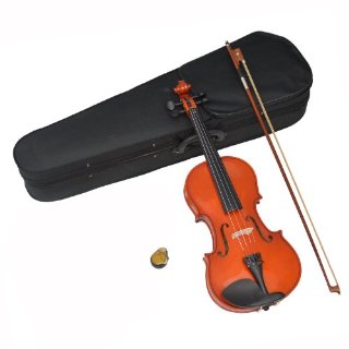 TS Ideen 4403 Violino Classico in Acero per Bambini 10-11 anni, Legno Naturale, Grandezza 3/4