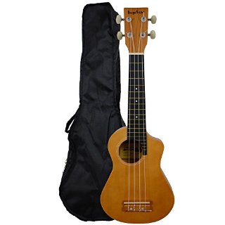 Bugs Gear SCG-UK11N Ukulele Soprano con Custodia, Naturale