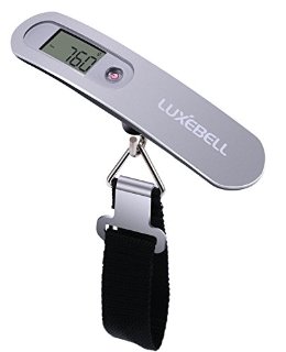 Luxebell® digitale portatile a cristalli liquidi portatile bagagli Scala nero Gadget pesatura Valigia 110 lbs 50KG